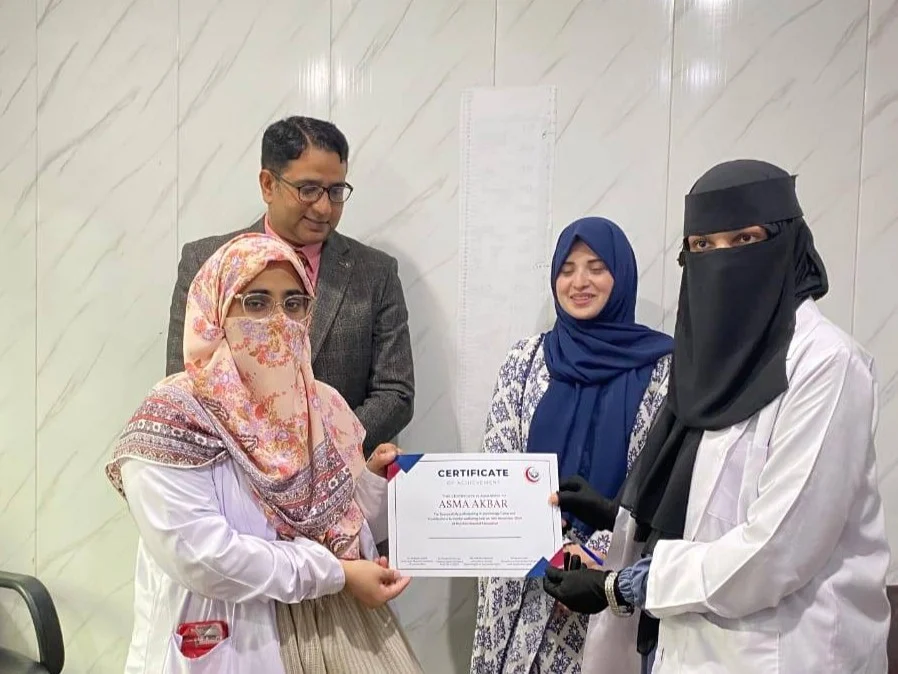 Certificate distribution ceremony supervised by Dr. Ahsan Tariq Dogar at Amaim Brain Care