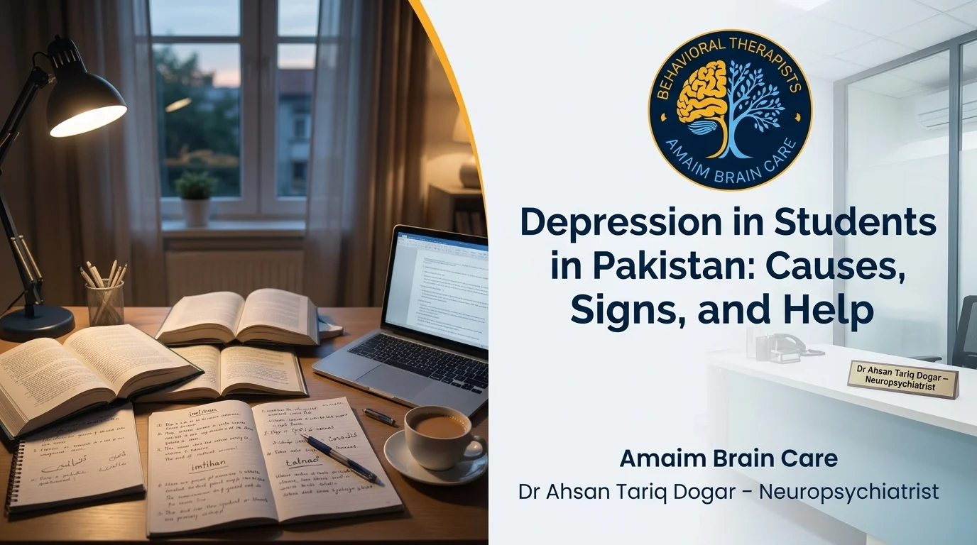 Depression in students in Pakistan symptoms and treatment by Dr Ahsan Tariq Dogar Amaim Brain Care Faisalabad