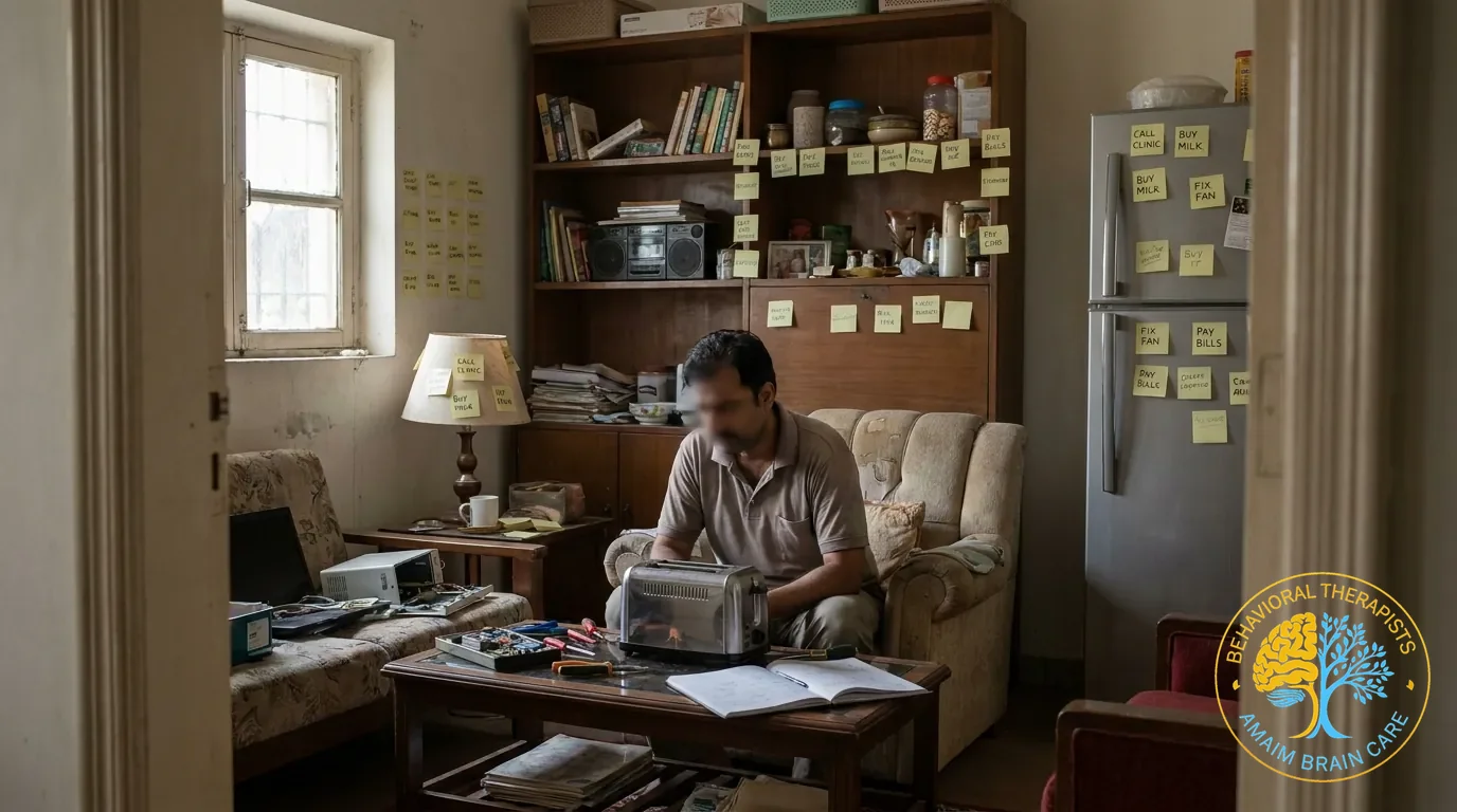 Adhd Hyperfocus Behavioral Repetition Man Fixing Appliance - Amaim Brain Care, Faisalabad, Pakistan
