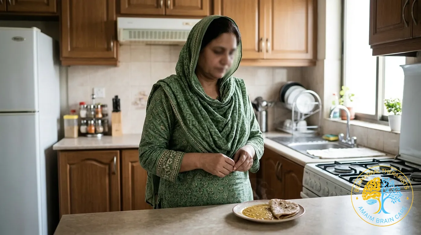 Eating Disorders Anorexia Nervosa Woman Hesitating Before Meal - Amaim Brain Care, Faisalabad, Pakistan