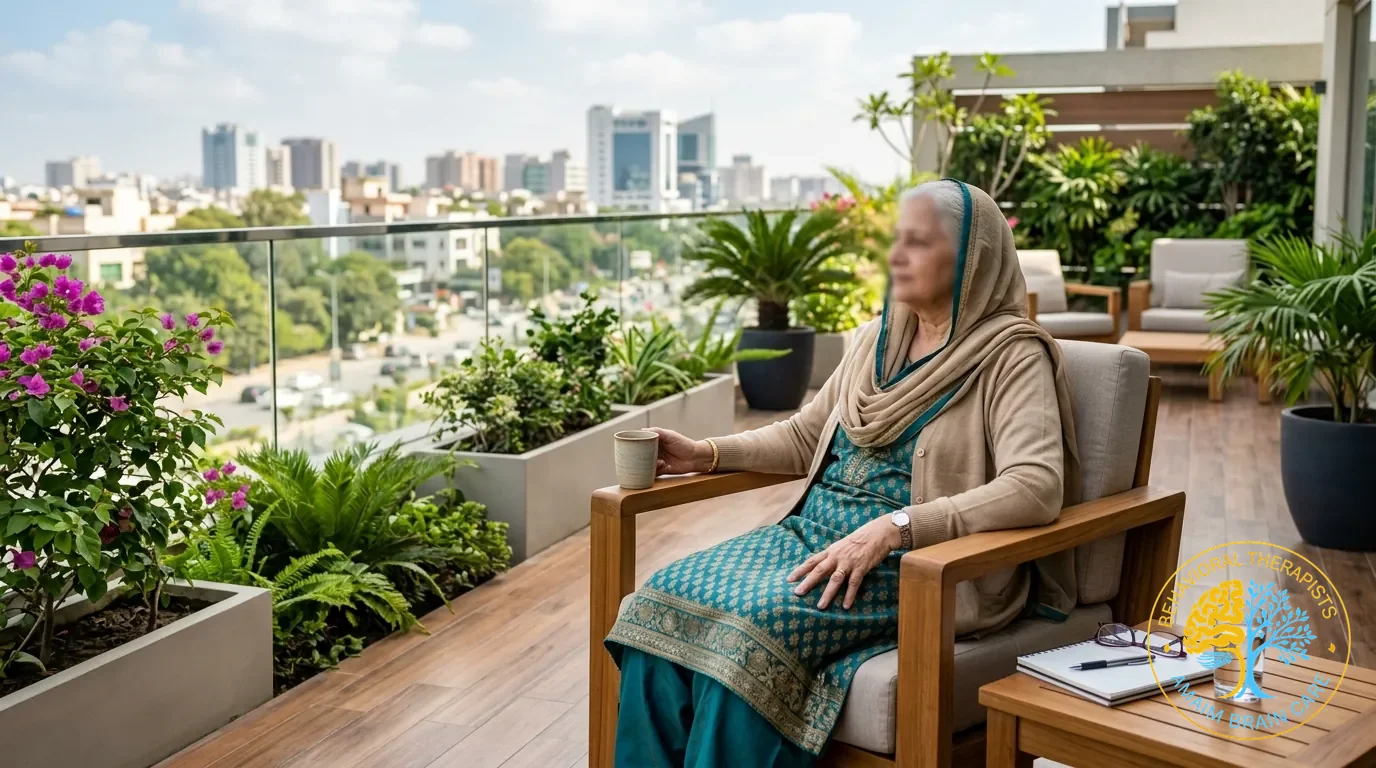 Geriatric Wellness Senior Care Elderly Woman Relaxing In Garden - Amaim Brain Care Faisalabad Pakistan Geriatric Wellness Senior Care Elderly Woman Relaxing In Garden - Amaim Brain Care, Faisalabad, Pakistan