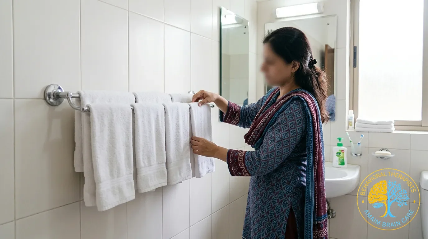 Perfectionism Repetitive Domestic Anxiety Towel Alignment - Amaim Brain Care, Faisalabad, Pakistan