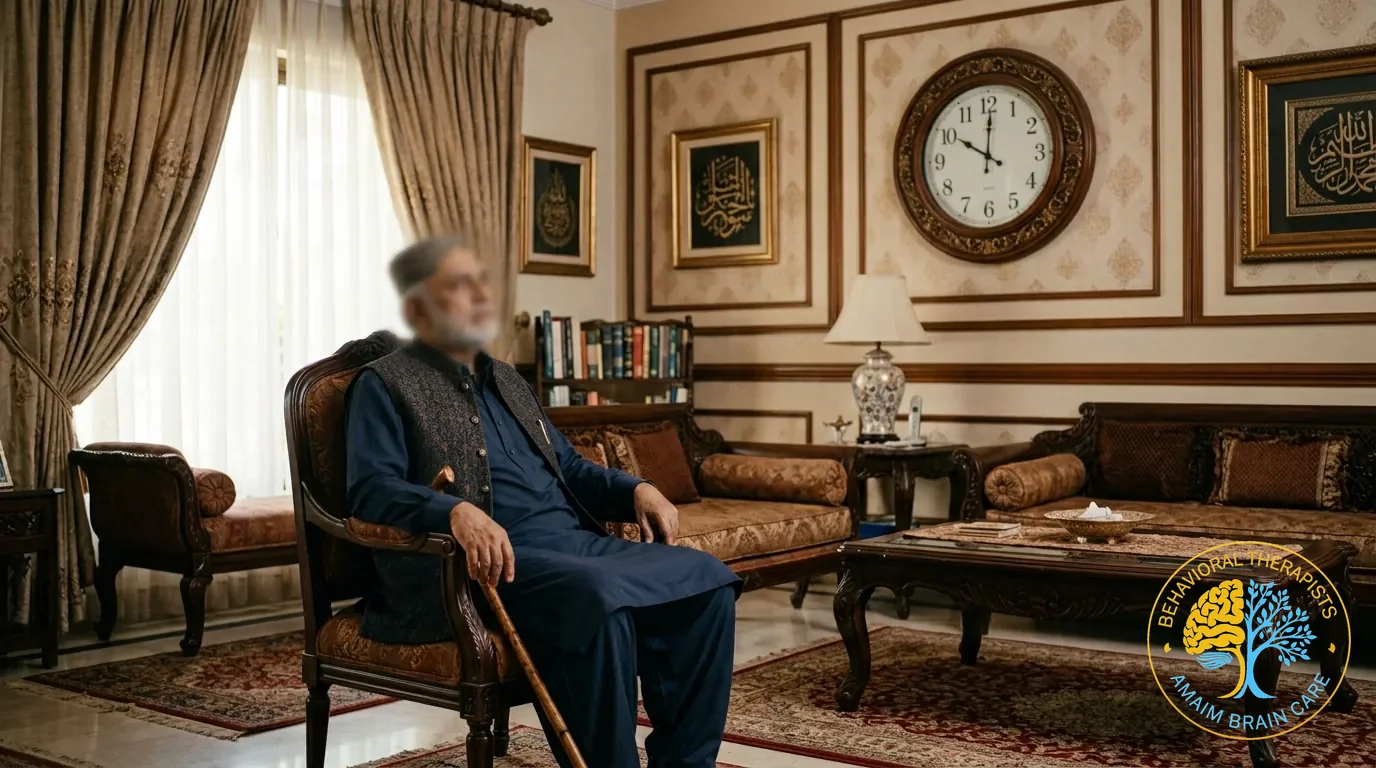Sleep Anxiety Insomnia Man Looking At Clock Late Night Worry - Amaim Brain Care, Faisalabad, Pakistan