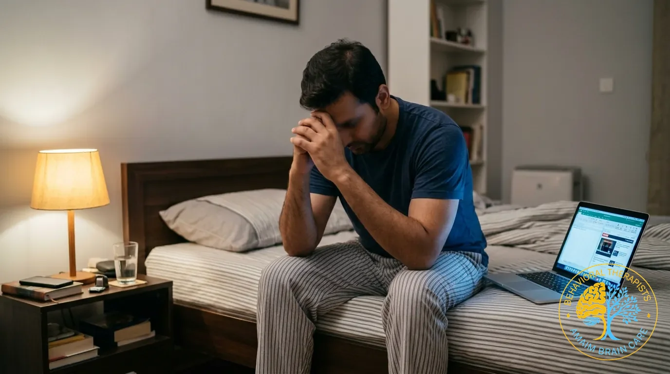Workplace Burnout Digital Fatigue Man Frustrated With Laptop - Amaim Brain Care, Faisalabad, Pakistan